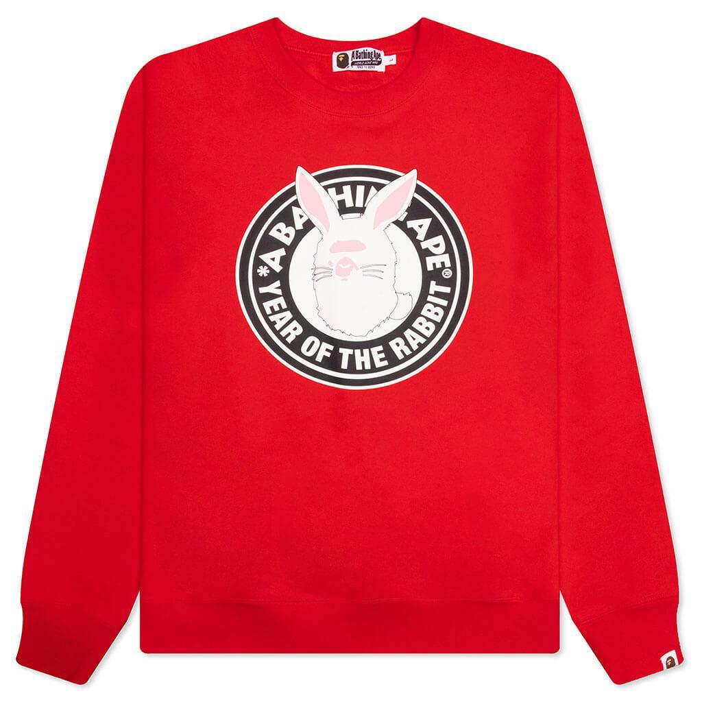 Year Of The Rabbit Crewneck - Red Male Product Image