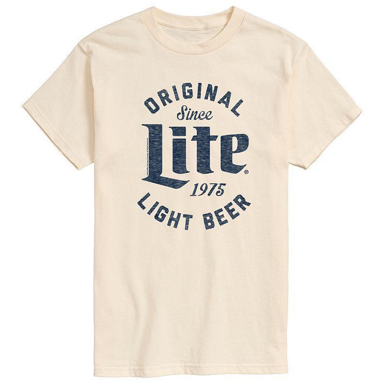 Mens Miller Light Original Lite Since 1975 Graphic Tee Grey Gray Product Image