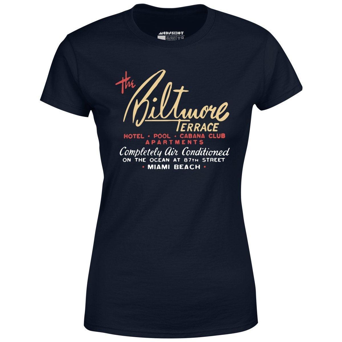 The Biltmore Terrace - Miami Beach, FL - Vintage Hotel - Women's T-Shirt Female Product Image