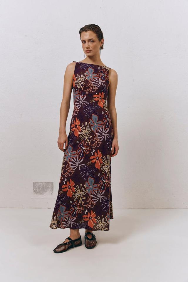 Art Of Bloom Bias Cut Maxi Dress Exotica Product Image