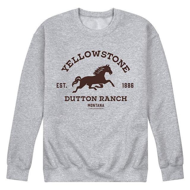 Mens Yellowstone Horse Logo Sweatshirt White Product Image