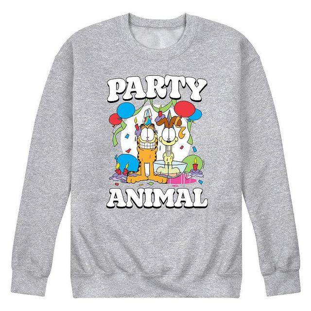 Mens Garfield Party Animal Graphic Tee Med Grey Product Image