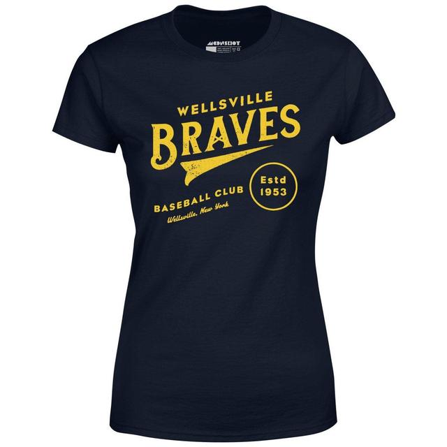 Wellsville Braves - New York - Vintage Defunct Baseball Teams - Women's T-Shirt Female Product Image