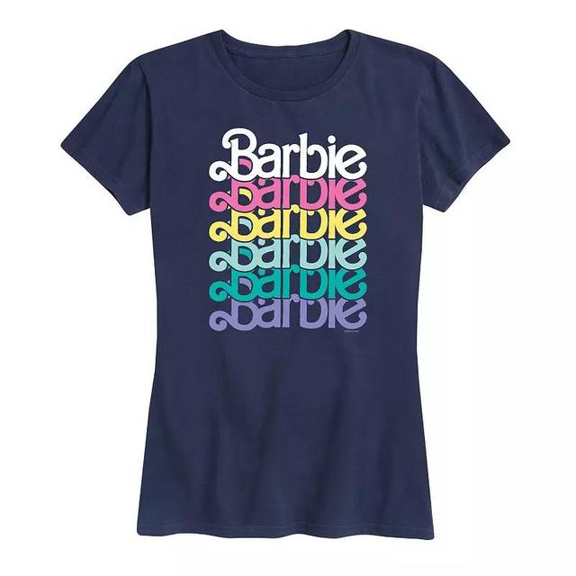 Womens Barbie Logo Stacked Spring Graphic Tee Product Image