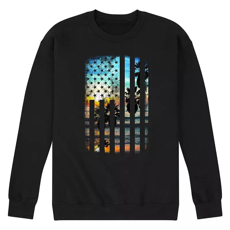 Mens Sunset Flag Fleece Sweatshirt Blue Product Image