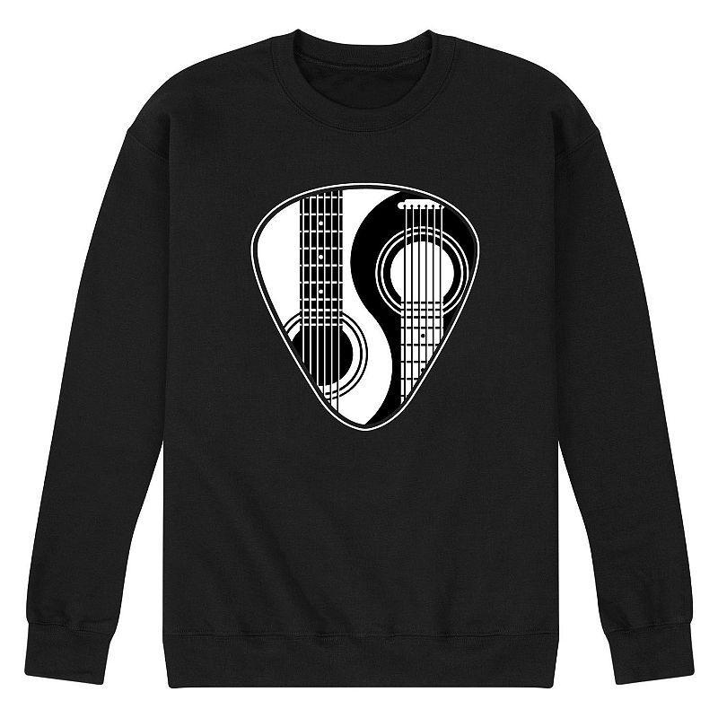 Mens Yin Yang Guitar Pick Fleece Sweatshirt Product Image