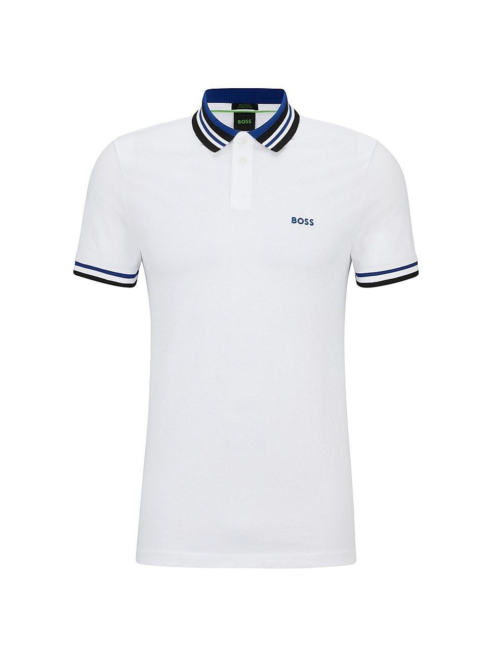 Mens Cotton-Jersey Polo Shirt With Contrast Logo Product Image