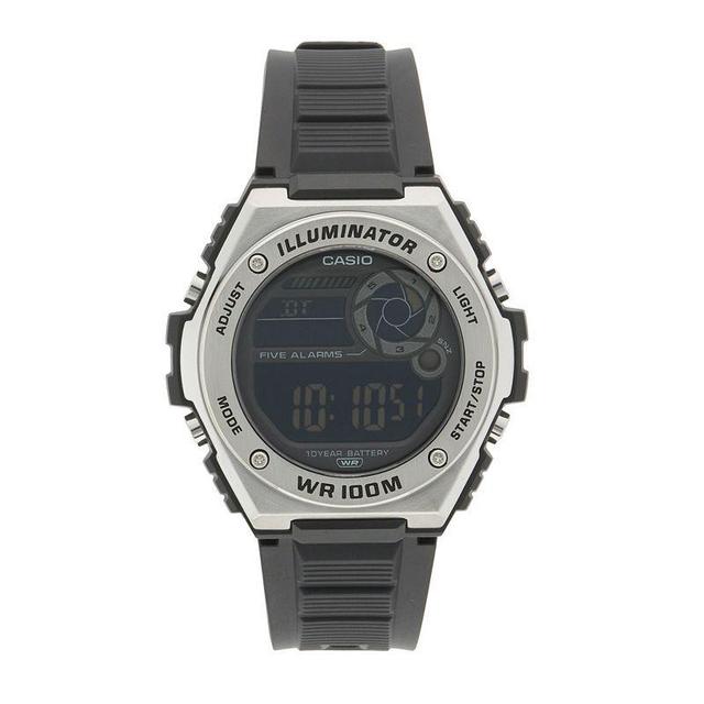 Mens Casio Metal Bezel Digital Chronograph Watch - MWD100H-1BV Black Product Image