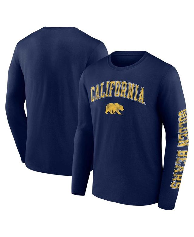 Mens Fanatics Navy Cal Bears Distressed Arch Over Logo Long Sleeve T-shirt Product Image