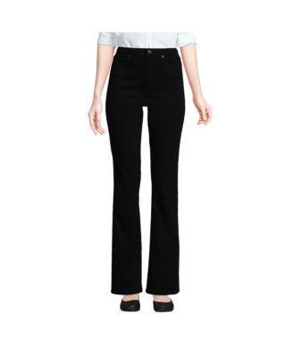 Lands End Womens High Rise Bootcut Black Denim Jeans Product Image