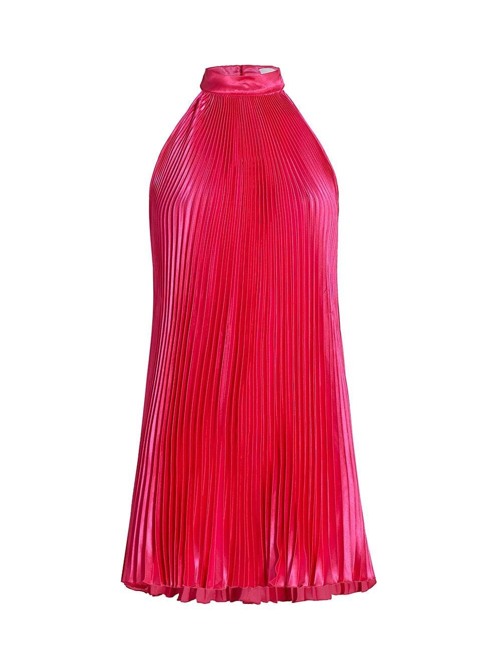 Womens Amour Sleeveless Pleated Minidress Product Image