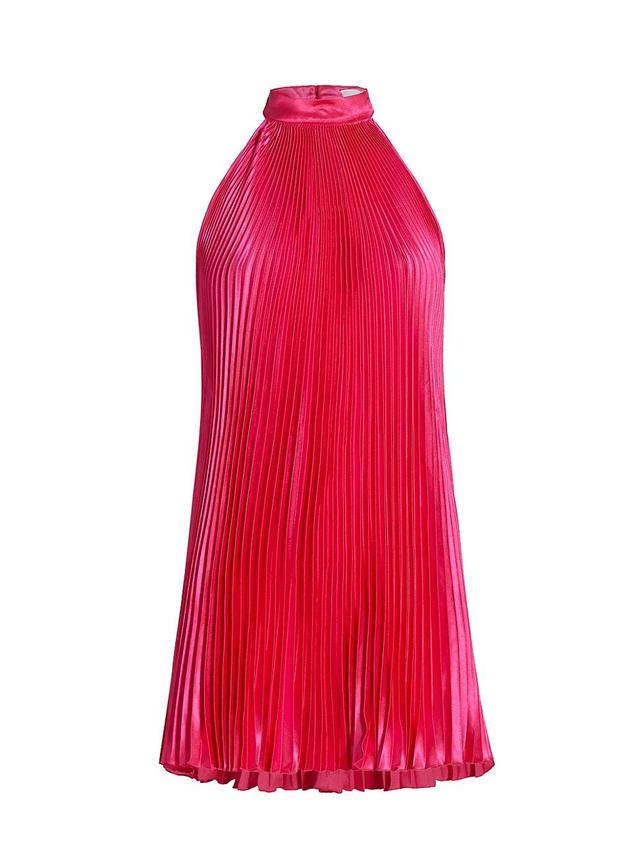 Womens Amour Sleeveless Pleated Minidress Product Image