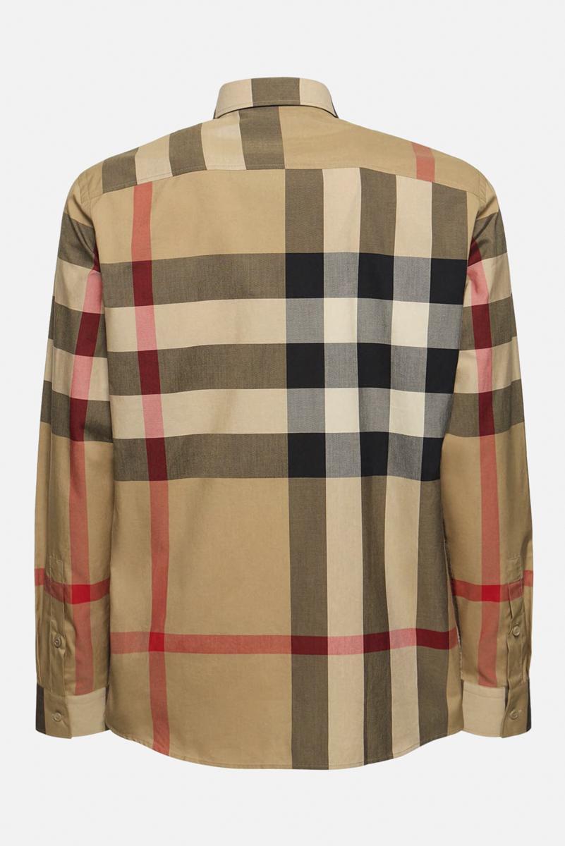 Oversized Check Cotton Shirt In Archive Beige Check Product Image