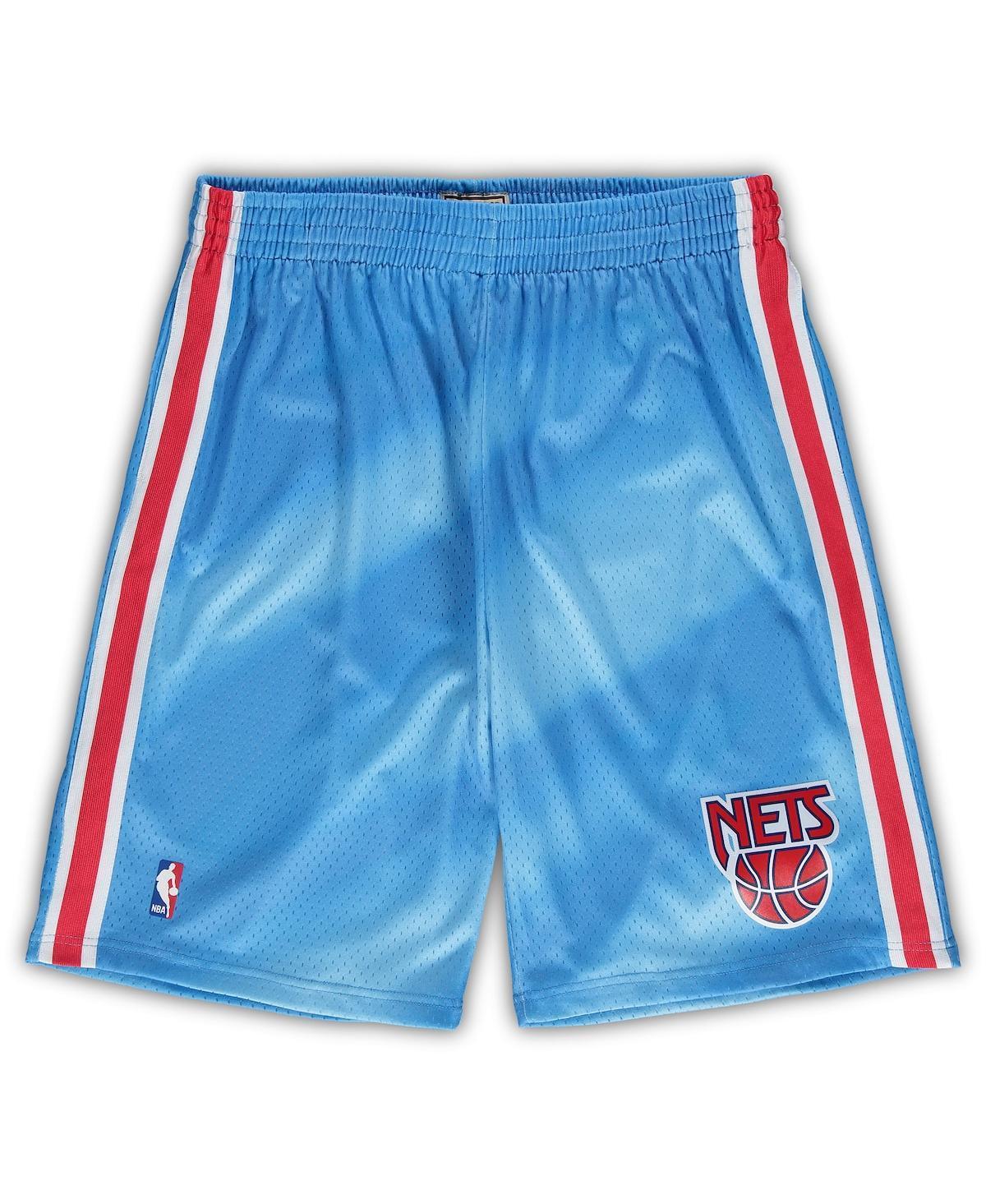 Mens Mitchell & Ness Blue New Jersey Nets Big & Tall Hardwood Classics Team Swingman Shorts Product Image