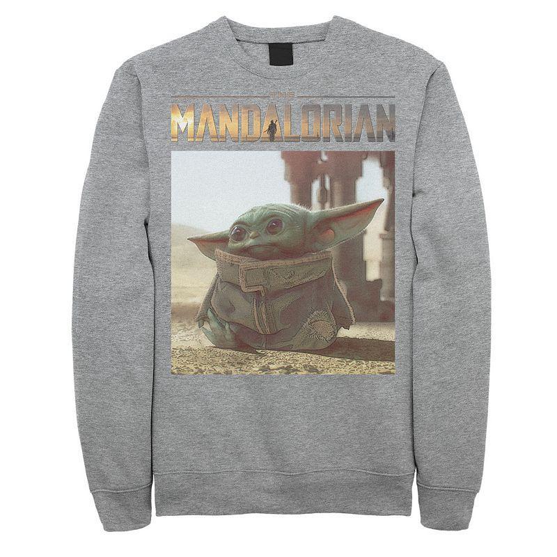 Mens Star Wars The Mandalorian The Child Portrait Logo Sweatshirt Product Image