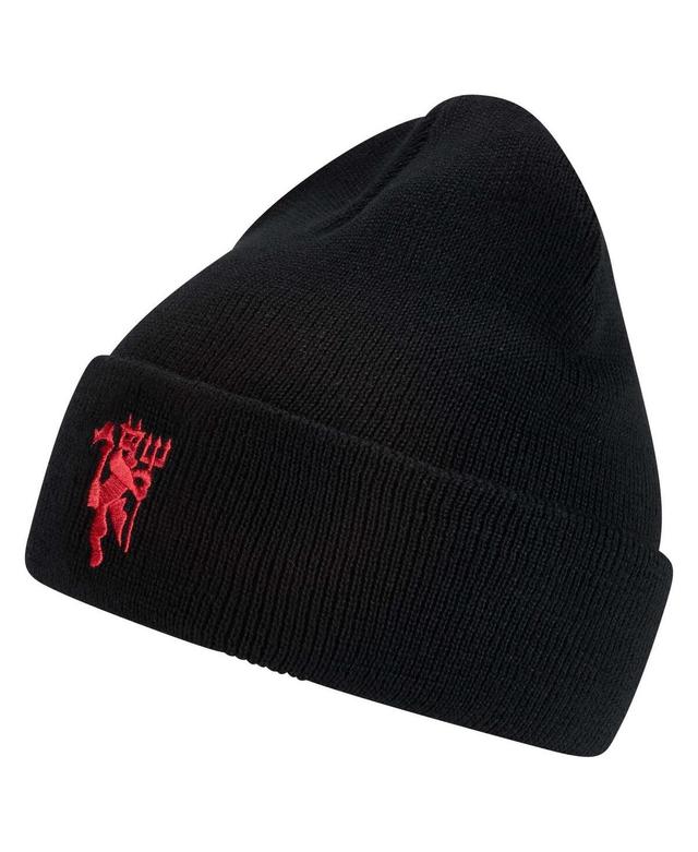 Adidas Mens Black Manchester United Woolie Cuffed Knit Hat Product Image