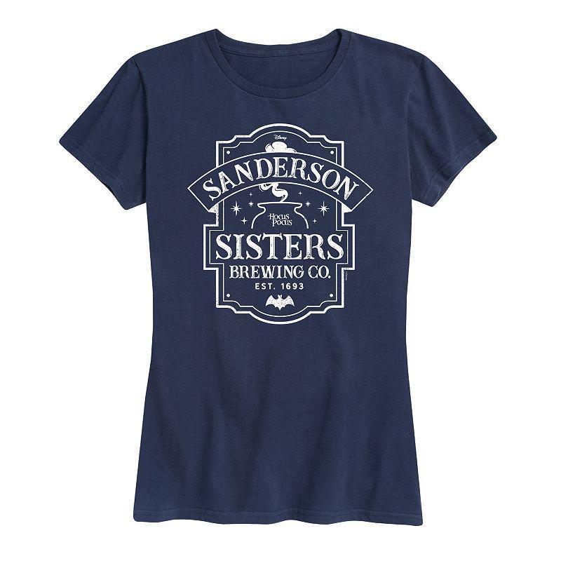 Disneys Hocus Pocus Womens Sanderson Sign Graphic Tee Blue Product Image