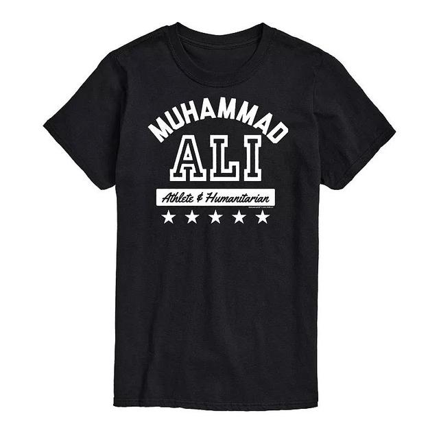 Big & Tall Muhammad Ali Athlete Tee, Mens Black Product Image