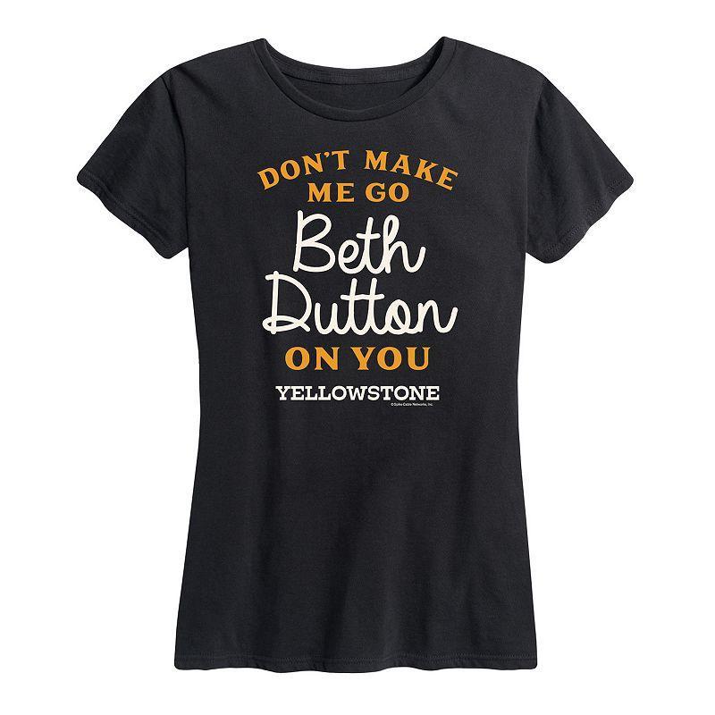 Womens Yellowstone Go Beth Dutton Graphic Tee Black Product Image