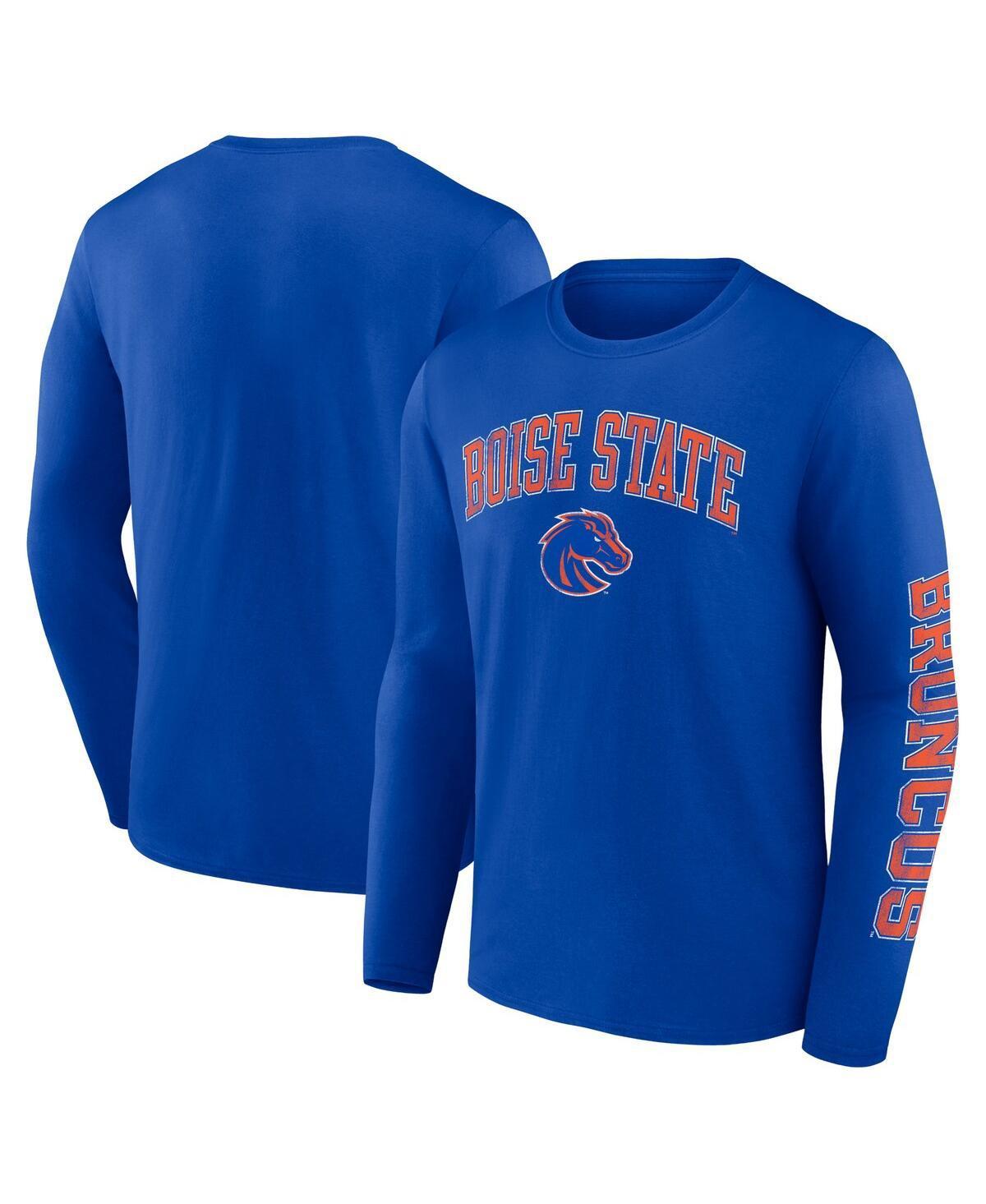 Mens Fanatics Royal Boise State Broncos Distressed Arch Over Logo Long Sleeve T-shirt Product Image