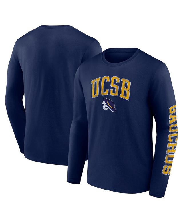 Mens Fanatics Blue Uc Santa Barbara Gauchos Distressed Arch Over Logo Long Sleeve T-shirt Product Image