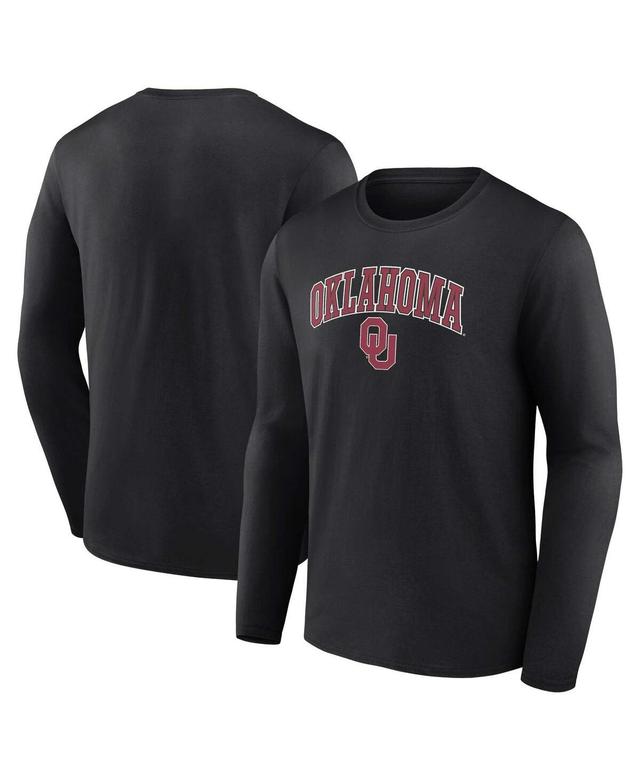 Mens Fanatics Black Oklahoma Sooners Campus Long Sleeve T-shirt Product Image