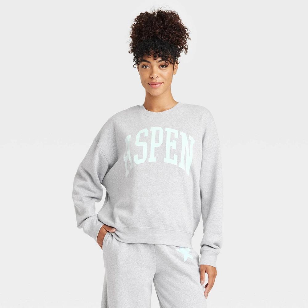 Womens Aspen Graphic Sweatshirt - Gray product image