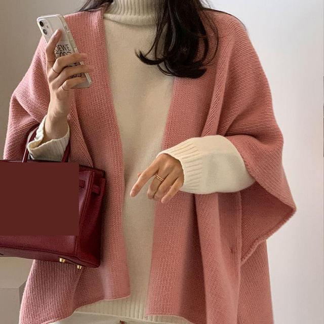 Plain Open Front Cardigan Product Image