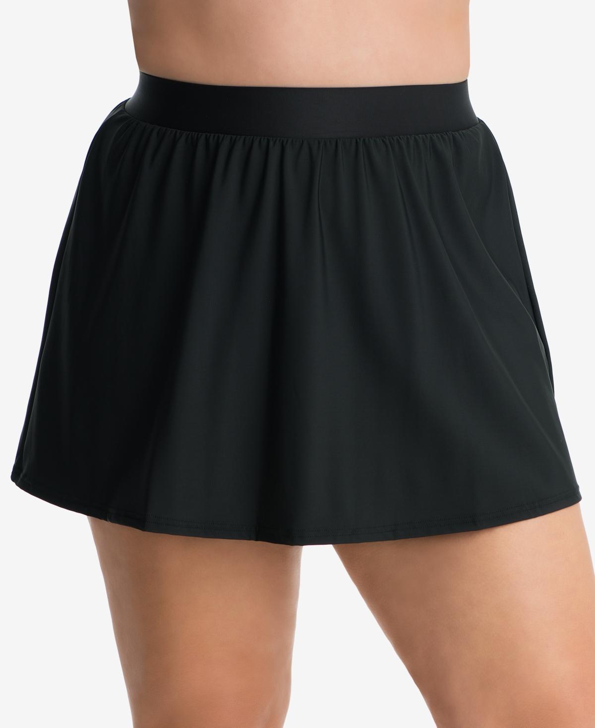 Womens Plus Solid Skirted Swim Bottom Product Image