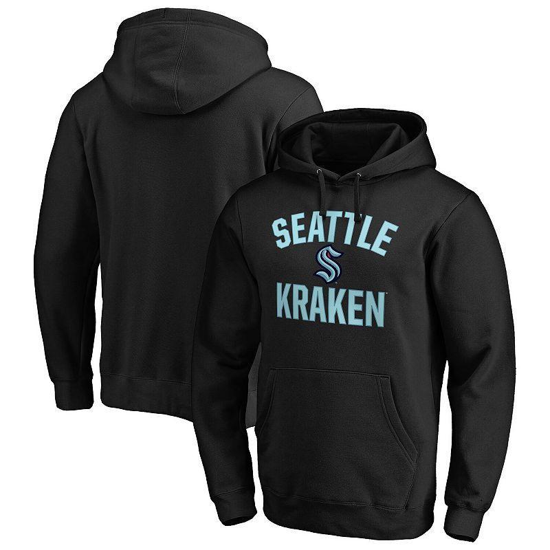 Mens Fanatics Black Seattle Kraken Big and Tall Victory Arch Pullover Hoodie Product Image