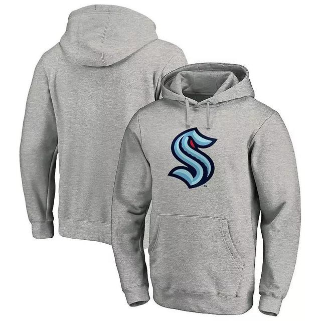 Mens Fanatics Branded Heathered Gray Seattle Kraken Big & Tall Primary Logo Pullover Hoodie Product Image