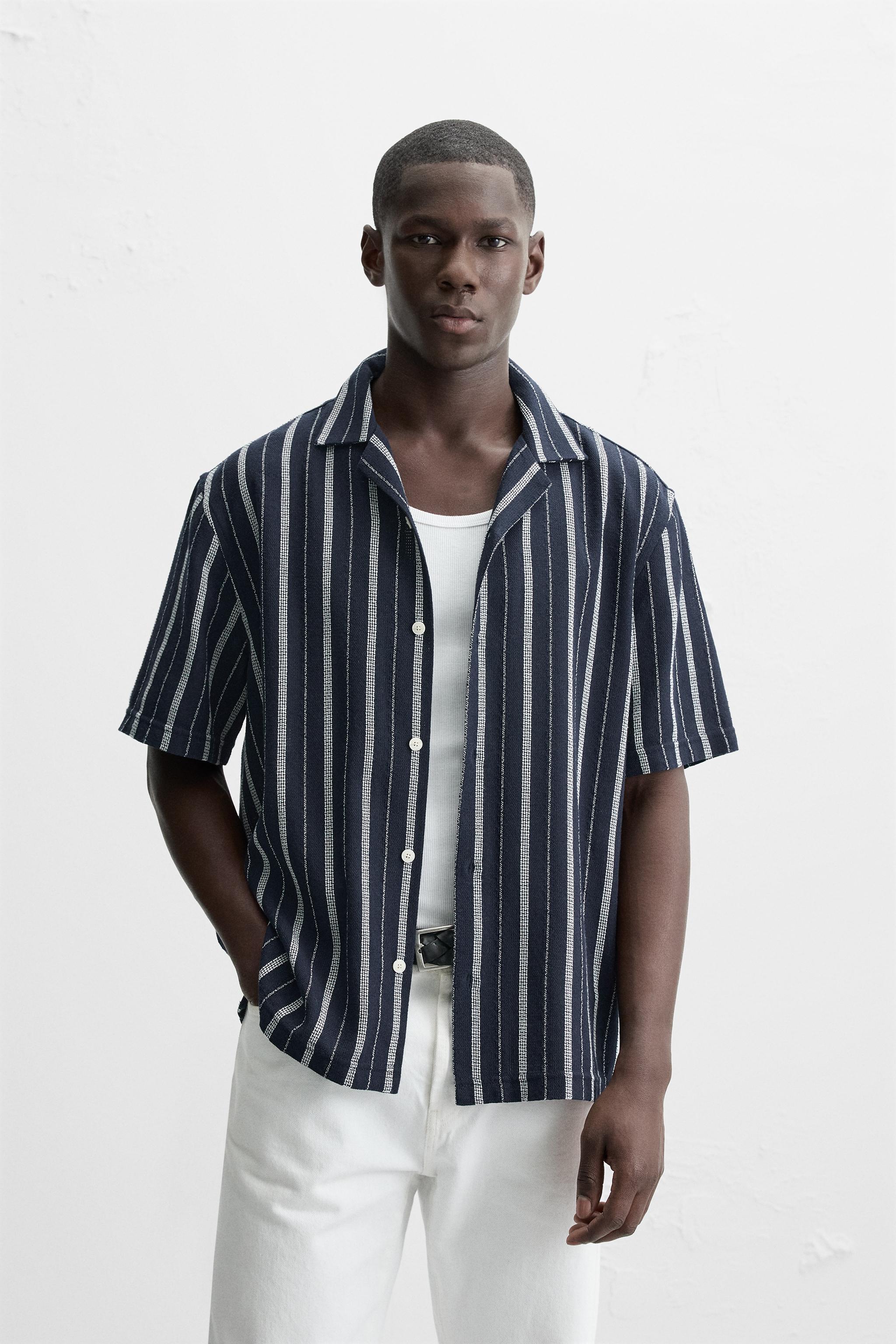 TEXTURED STRIPED SHIRT Product Image