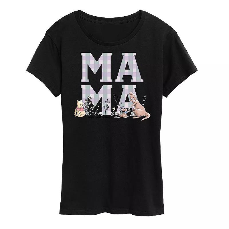 Disneys Minnie Mouse Womens Mama Grid Graphic Tee Product Image