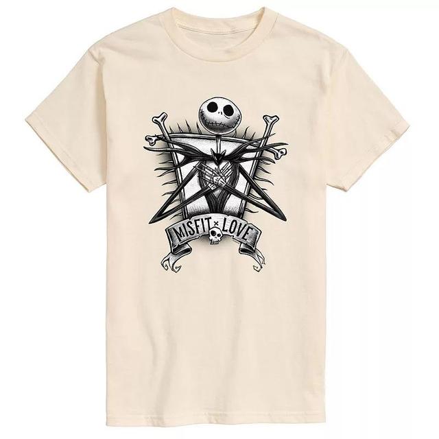 Disneys Nightmare Before Christmas Jack Mens Graphic Tee Ivory Product Image