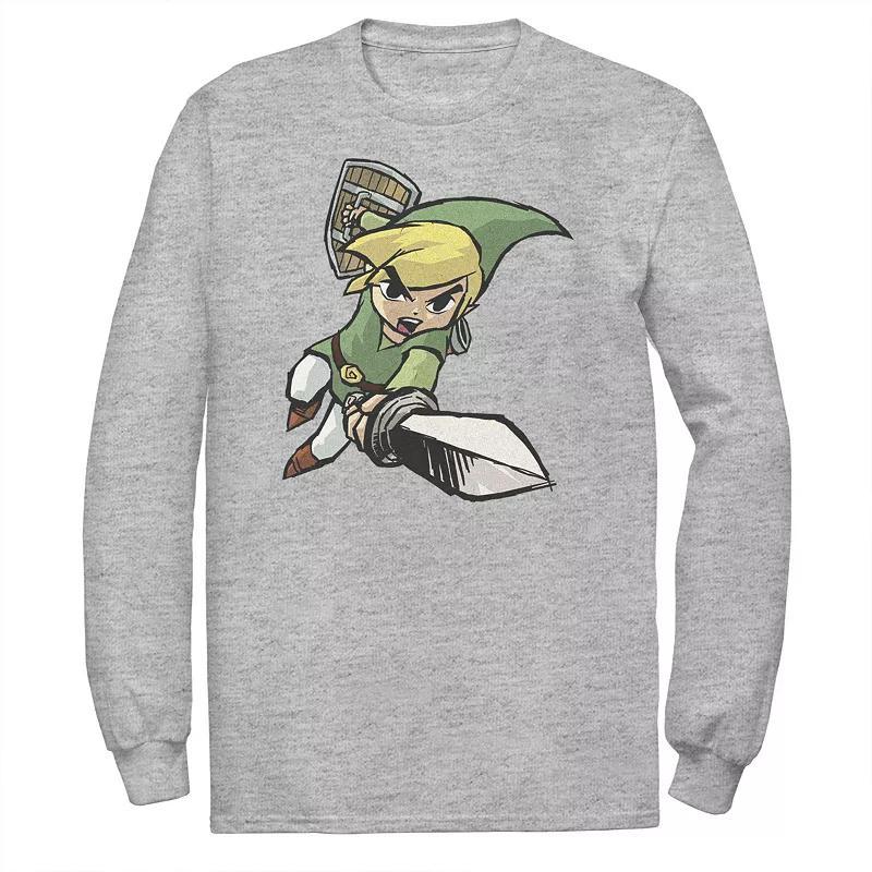 Big & Tall The Legend of Zelda Link Sketch Tee, Mens Athletic Grey Product Image