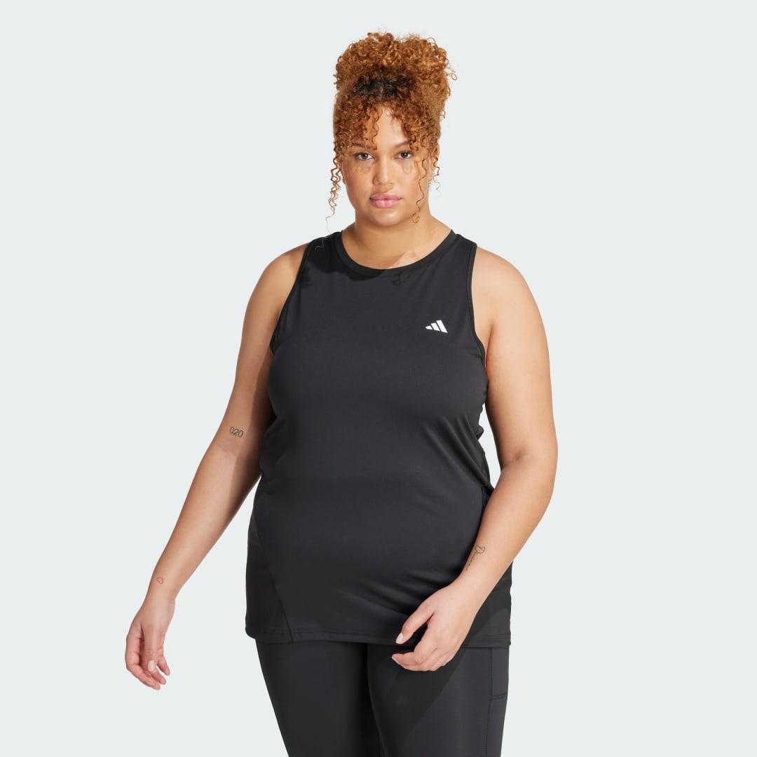 adidas Designed for Training Tee (Plus Size) Black 4X Womens Product Image