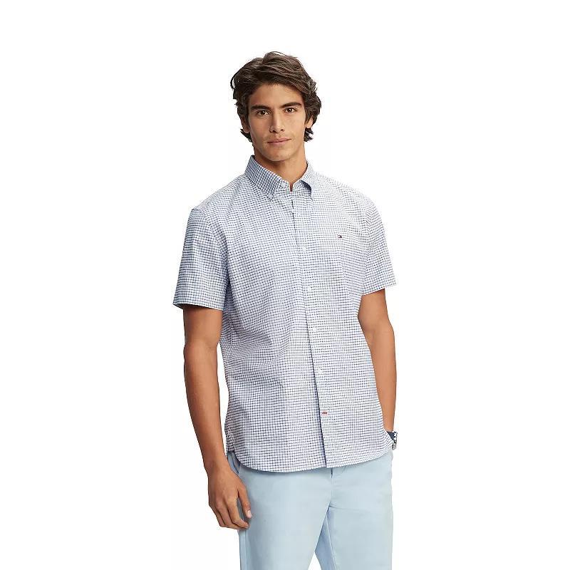 Mens Tommy Hilfiger Stretch Short Sleeve Oxford Button-Down Shirt Product Image