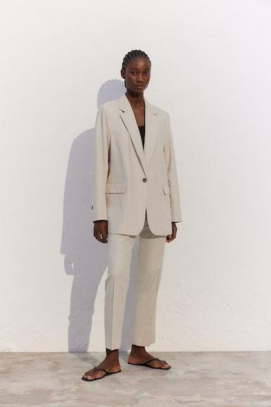 Linen-blend Blazer Product Image