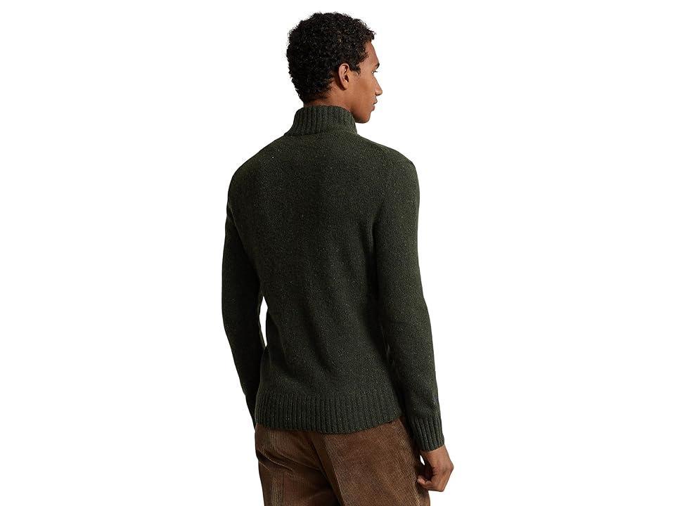 Polo Ralph Lauren Wool-Blend Mockneck Sweater (Olive Donegal) Men's Clothing Product Image