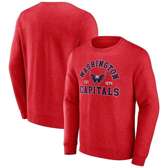 Mens Fanatics Red Washington Capitals Classic Arch Pullover Sweatshirt Product Image