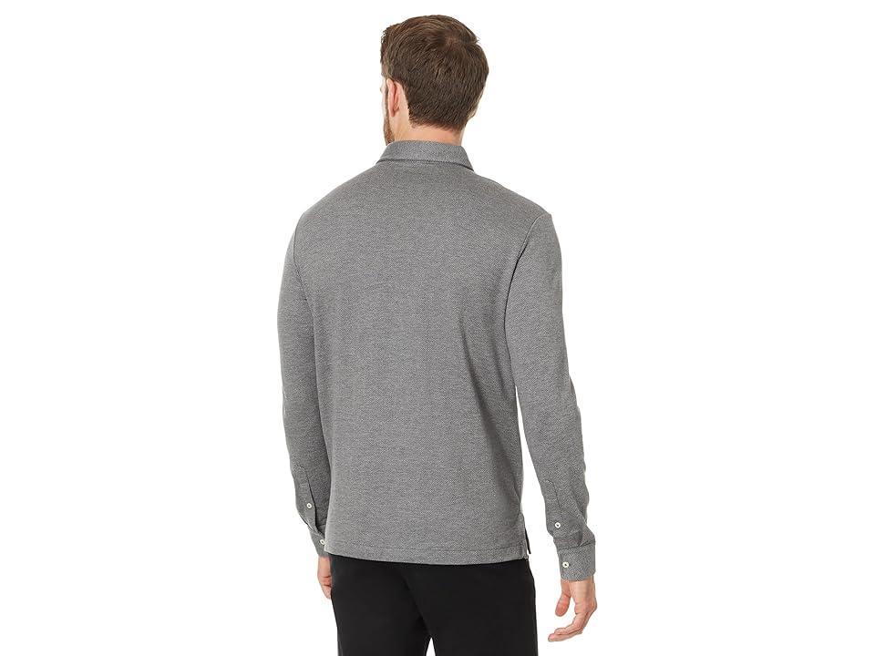 Polo Ralph Lauren Custom Slim Fit Herringbone Polo Shirt (HERRINGBONE JACQUARD GREY) Men's Clothing Product Image