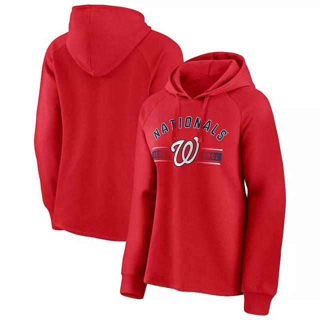 Womens Fanatics Branded Washington Nationals Perfect Play Raglan Pullover Hoodie Product Image