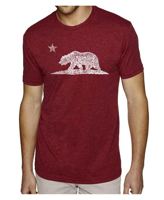 La Pop Art Mens Premium Blend Word Art T-Shirt - California Bear Product Image