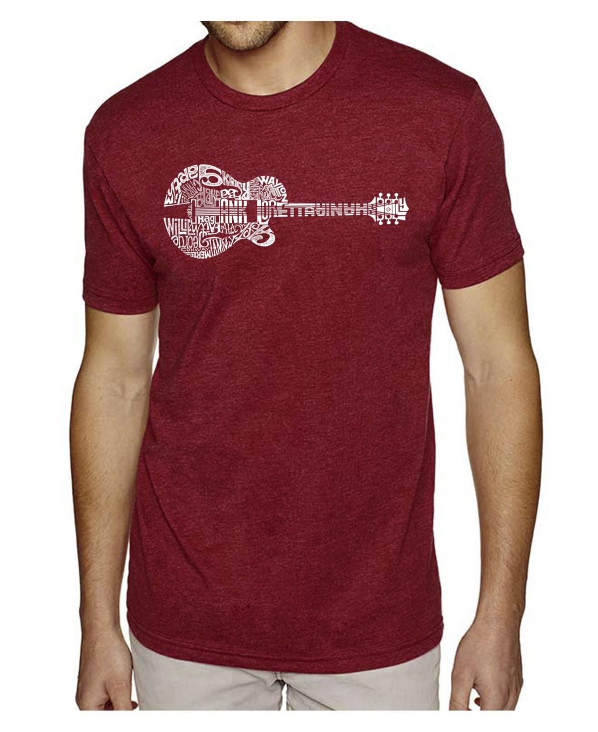 La Pop Art Mens Premium Word Art T-Shirt - Country Guitar Product Image