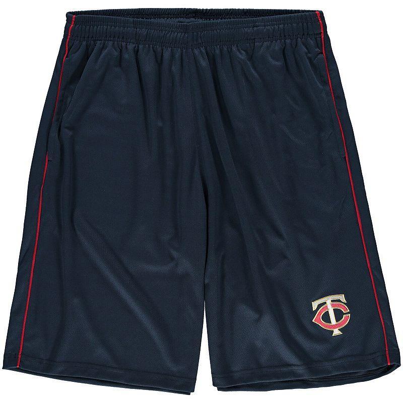 Mens Majestic Minnesota Twins Big & Tall Mesh Shorts Blue Product Image