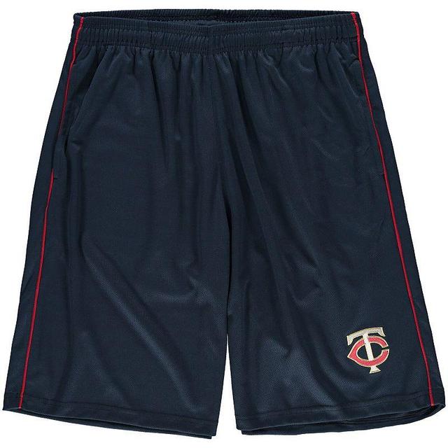 Mens Majestic Minnesota Twins Big & Tall Mesh Shorts Blue Product Image