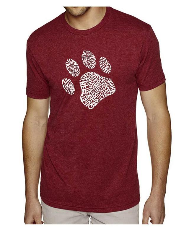 La Pop Art Mens Premium Word Art T-Shirt - Dog Paw Product Image