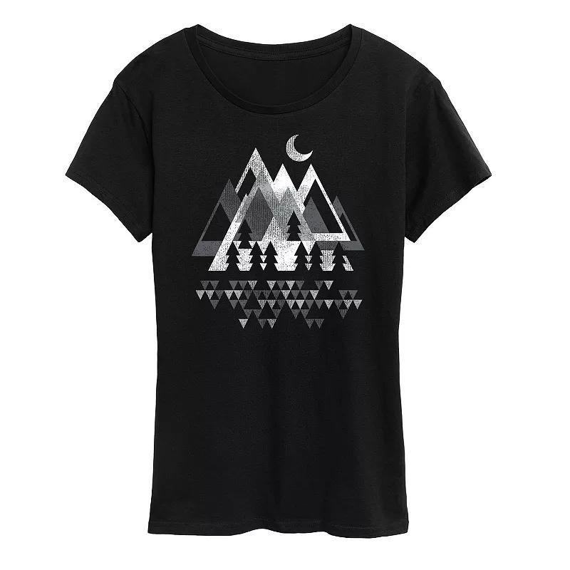 Womens Mountain Geometric Graphic Tee product image