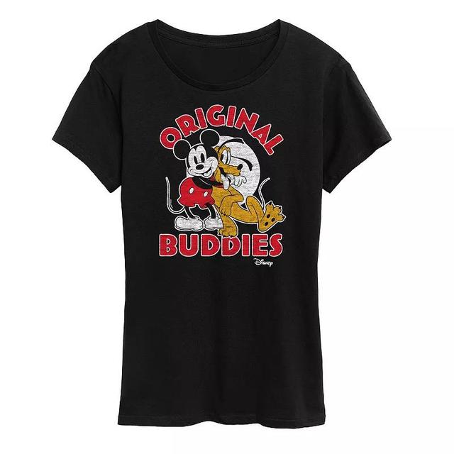 Disneys Mickey Mouse & Pluto Womens Original Buddies Graphic Tee Product Image