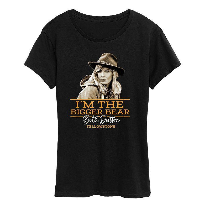 Womens Yellowstone Im The Bigger Bear Graphic Tee, Girls Product Image